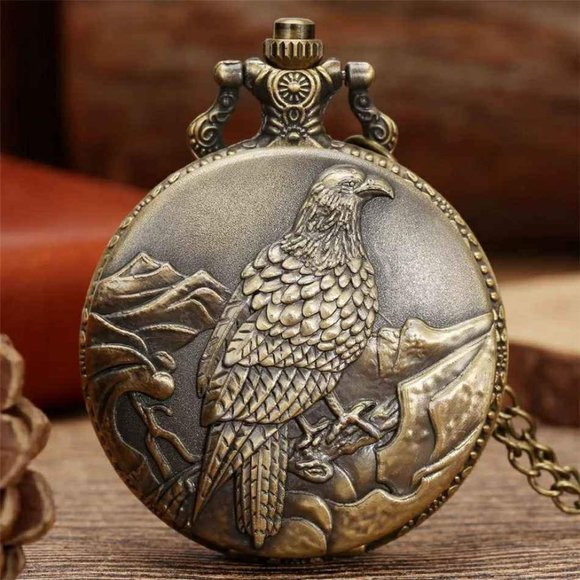 Other - Eagle Pocket Watch NEW American Bald Eagle Gift USA Patriotic